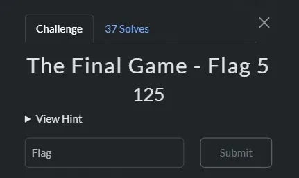 CloudSEK The Final Game Flag 5 challenge card labeled Web category
